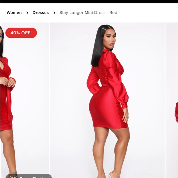 ❤️💕💃🏻SEXY RED DRESS WITH SILKY FEEL💃🏻💋 - Picture 4 of 6